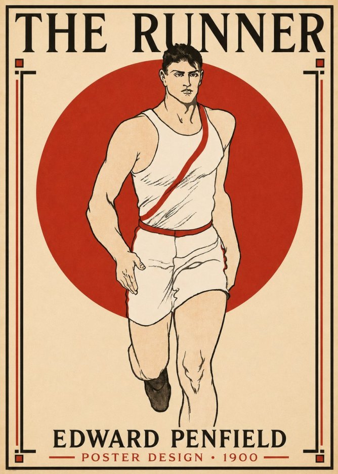 Edward Penfield The Runner No3 - Poszter