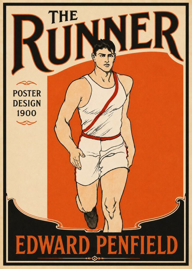 Edward Penfield The Runner No6 - Poszter