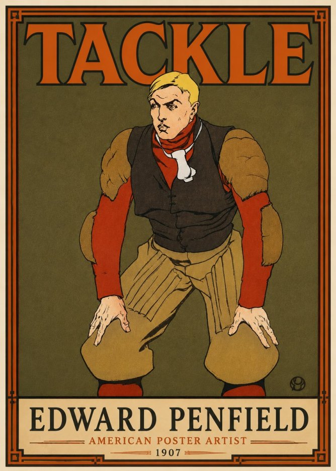 Edward Penfield Tackle No5 - Poszter