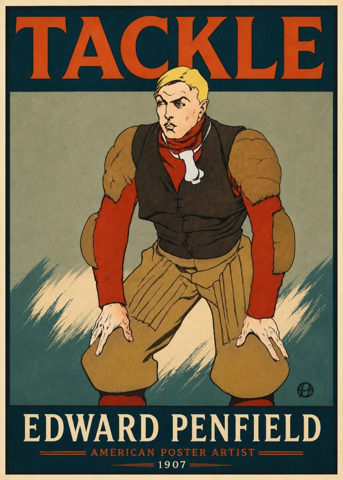 Edward Penfield Tackle No6 - Poszter