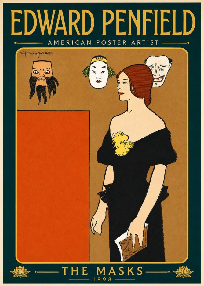 Edward Penfield The Masks No6 - Poszter