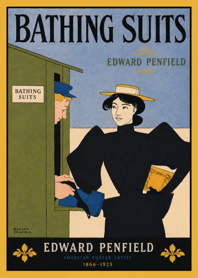 Edward Penfield Bathing Suits No3 - Poszter