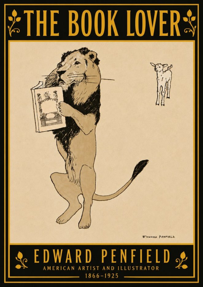 Edward Penfield The Book Lover No5 - Poszter