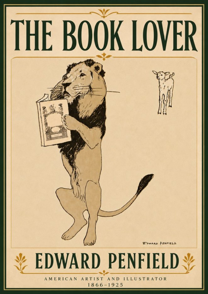 Edward Penfield The Book Lover No6 - Poszter