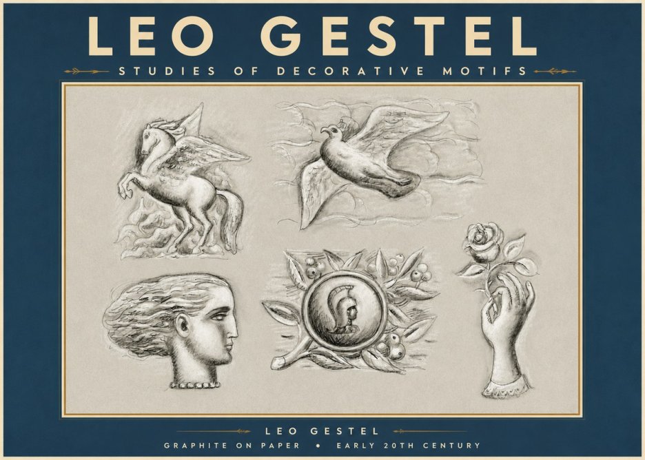 Leo Gestel Studies of Decorative Motifs No3 - Poszter