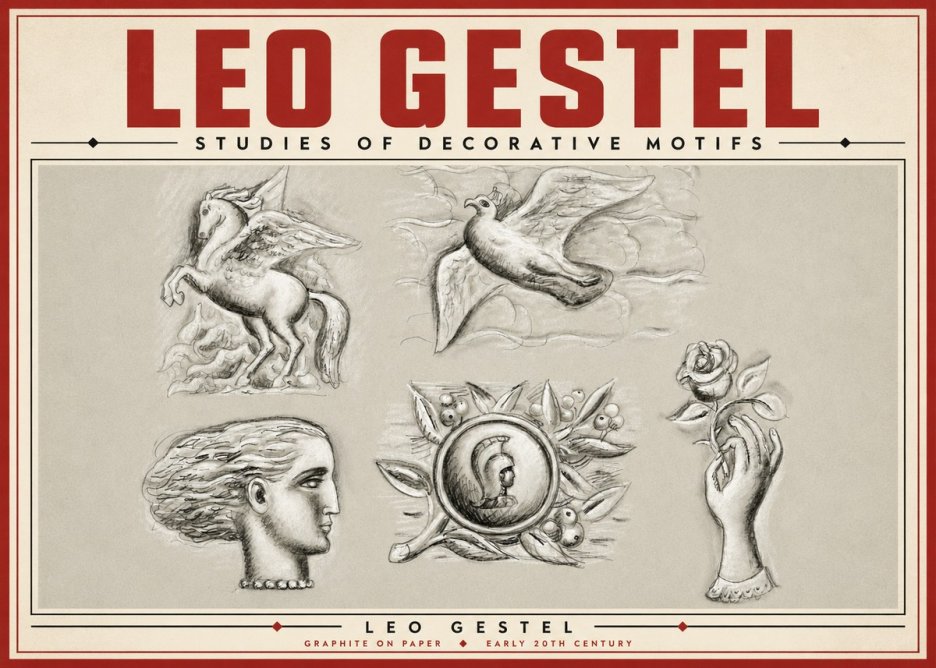 Leo Gestel Studies of Decorative Motifs No5 - Poszter