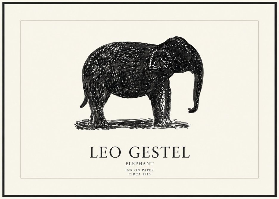 Leo Gestel Elephant No1 - Poszter