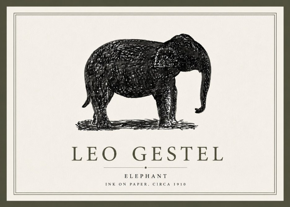 Leo Gestel Elephant No6 - Poszter