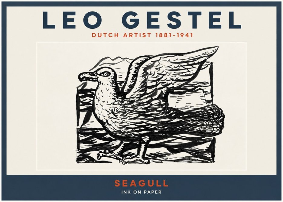 Leo Gestel Seagull No2 - Poszter