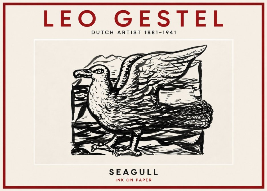 Leo Gestel Seagull No4 - Poszter