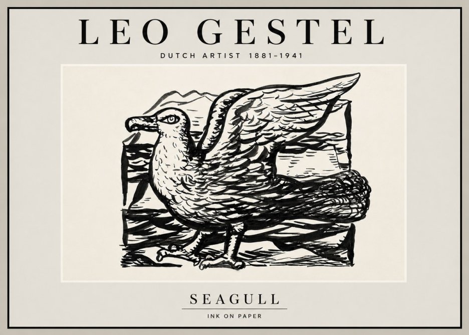 Leo Gestel Seagull No6 - Poszter