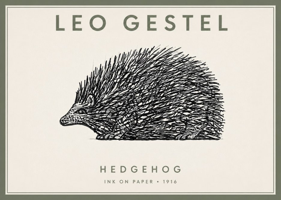 Leo Gestel Hedgehog No2 - Poszter