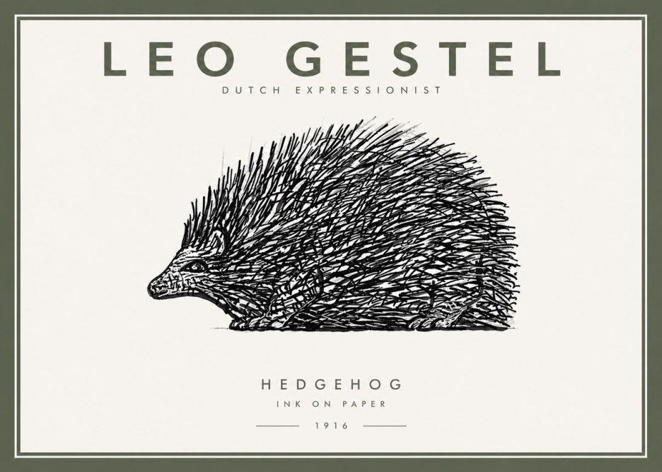 Leo Gestel Hedgehog No5 - Poszter