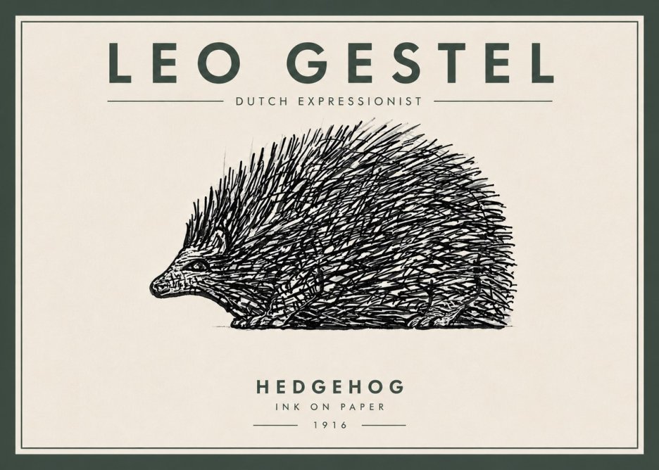 Leo Gestel Hedgehog No6 - Poszter