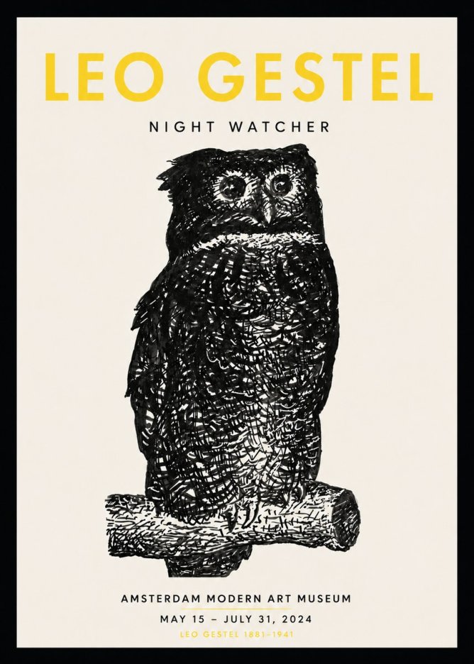 Leo Gestel Night Watcher No6 - Poszter
