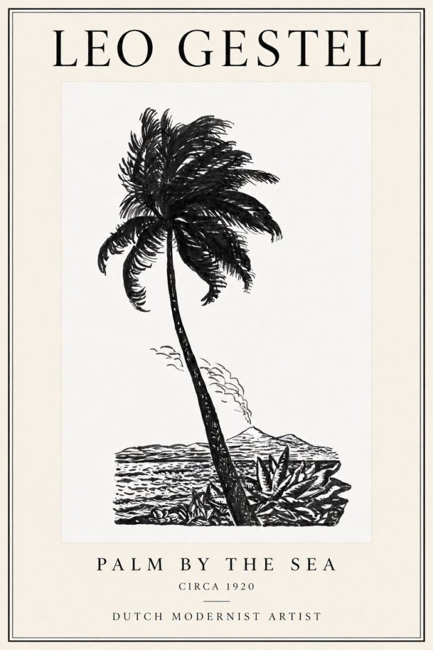 Leo Gestel Palm by the Sea No1 - Poszter