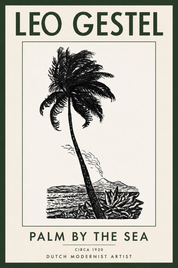 Leo Gestel Palm by the Sea No2 - Poszter