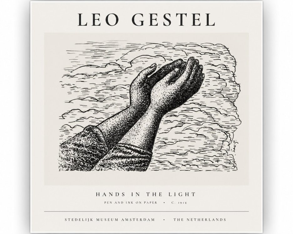 Leo Gestel Hands in the Light No1 - Poszter