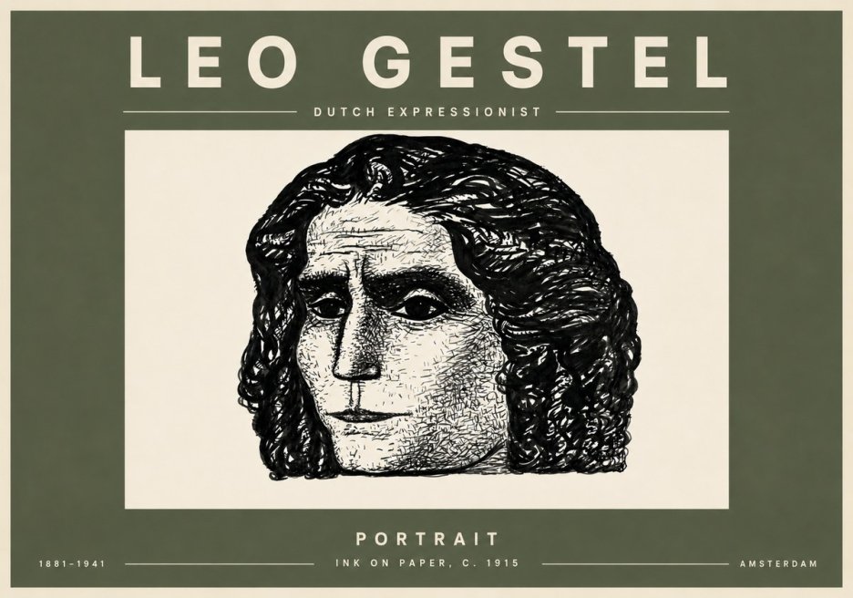 Leo Gestel Portrait No4 - Poszter