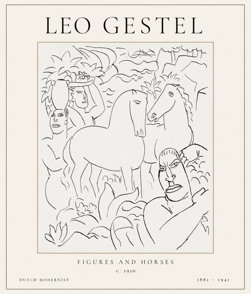 Leo Gestel The Equestrian Companions No2 - Poszter