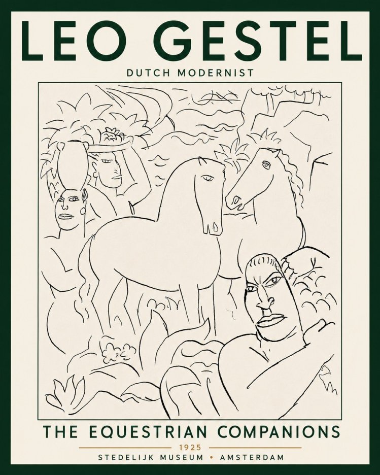 Leo Gestel The Equestrian Companions No5 - Poszter