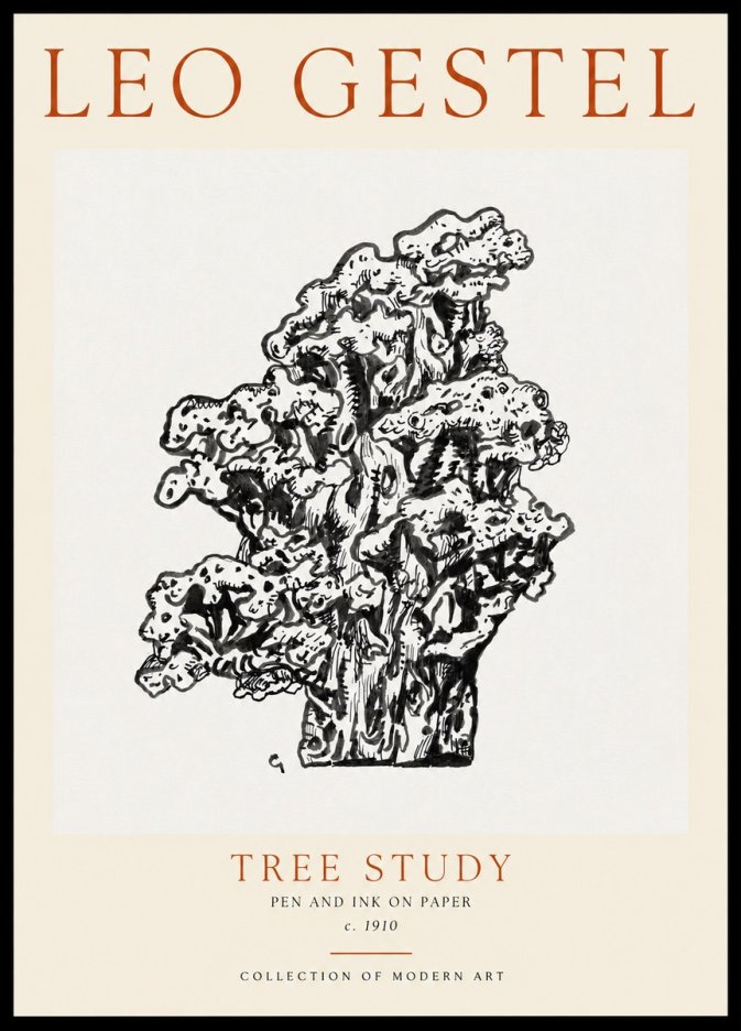 Leo Gestel Tree Study No3 - Poszter