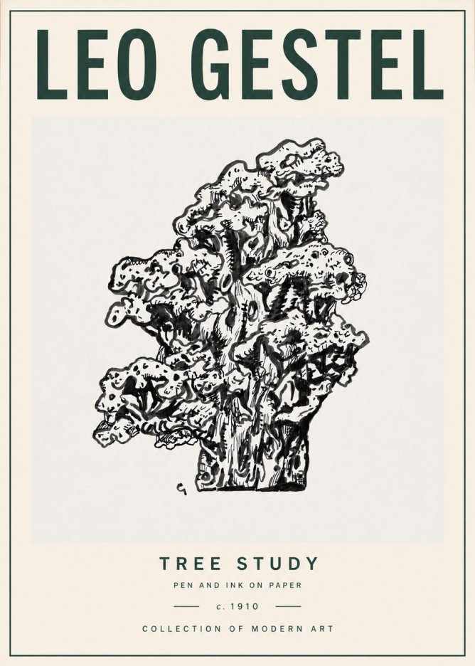 Leo Gestel Tree Study No4 - Poszter