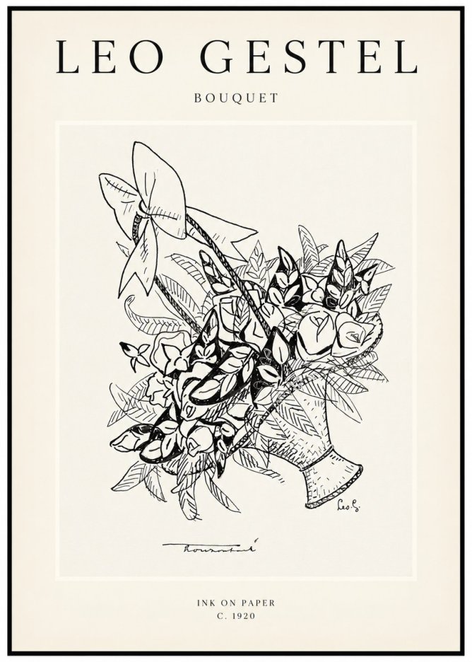 Leo Gestel Bouquet No1 - Poszter