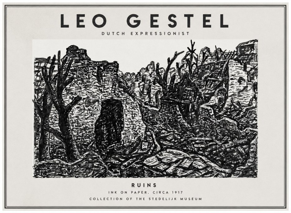 Leo Gestel Ruins No1 - Poszter