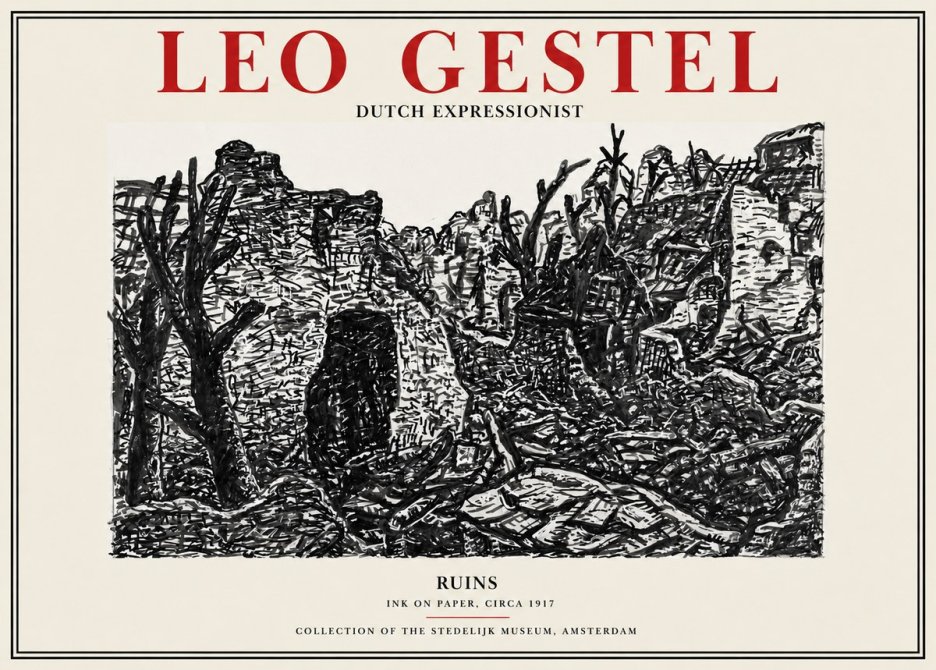 Leo Gestel Ruins No2 - Poszter