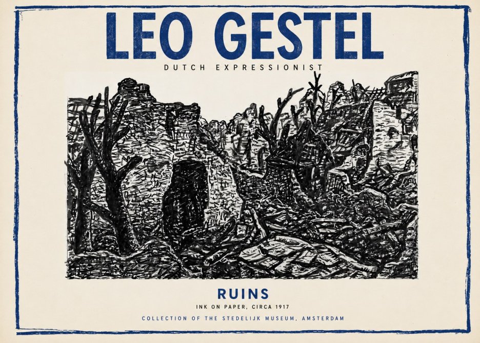 Leo Gestel Ruins No3 - Poszter