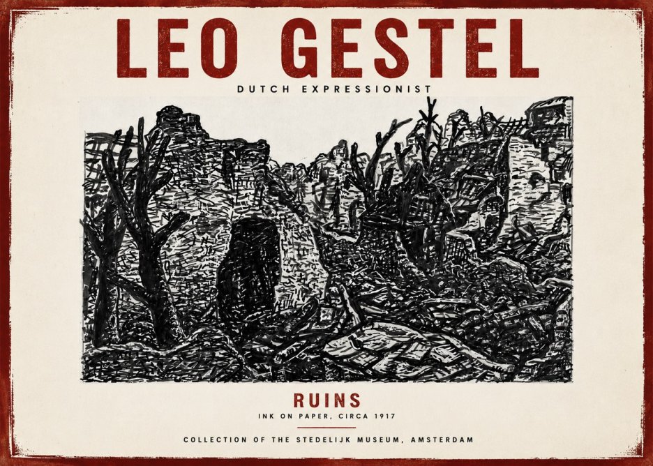 Leo Gestel Ruins No6 - Poszter