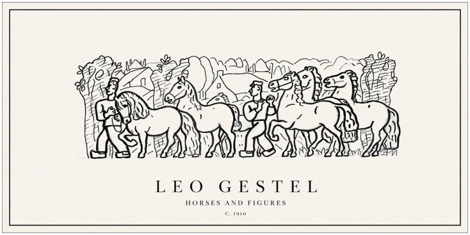 Leo Gestel Horses and Figures No1 - Poszter