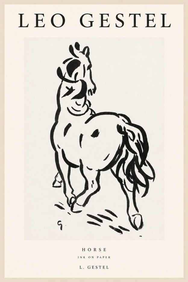 Leo Gestel Horse No1 - Poszter
