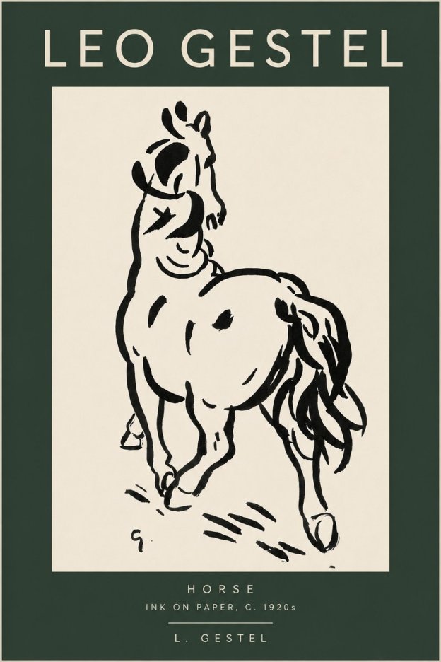 Leo Gestel Horse No2 - Poszter