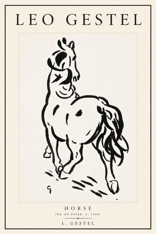 Leo Gestel Horse No5 - Poszter