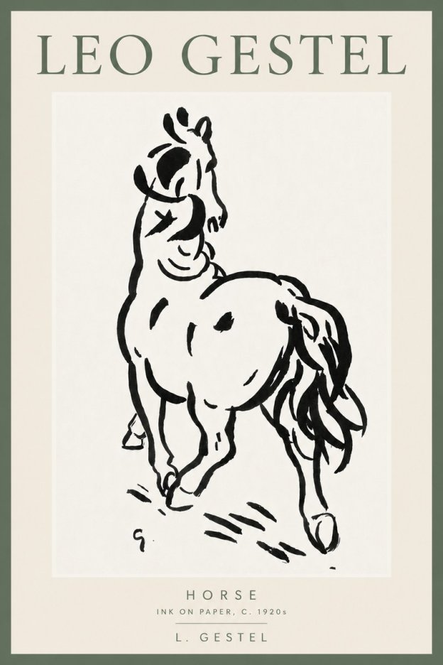 Leo Gestel Horse No6 - Poszter
