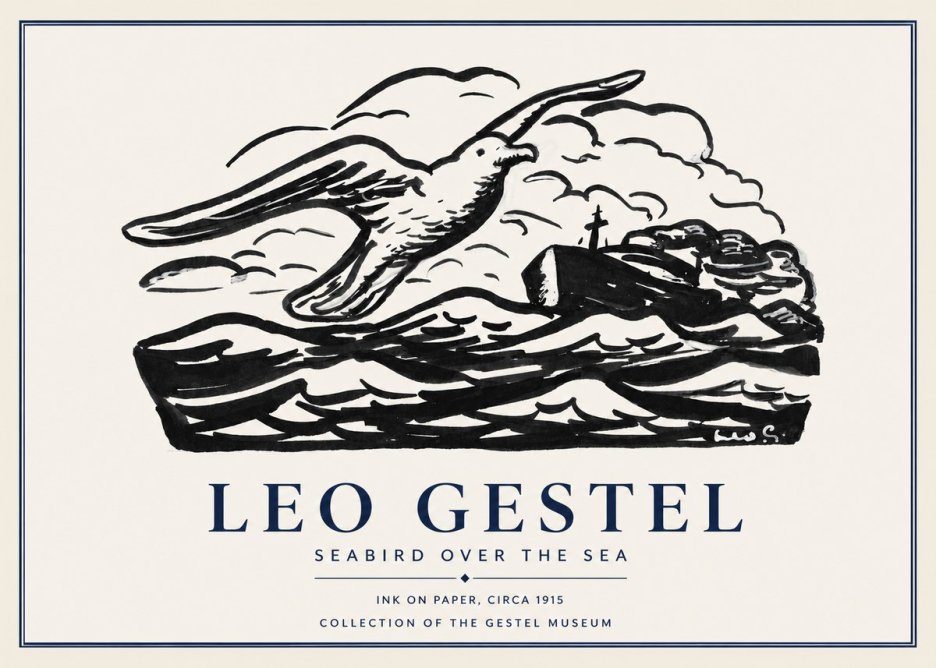 Leo Gestel Seabird over the Sea No2 - Poszter
