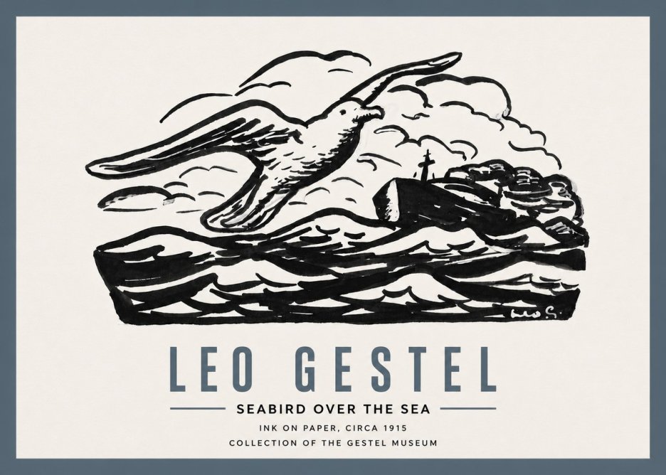Leo Gestel Seabird over the Sea No5 - Poszter