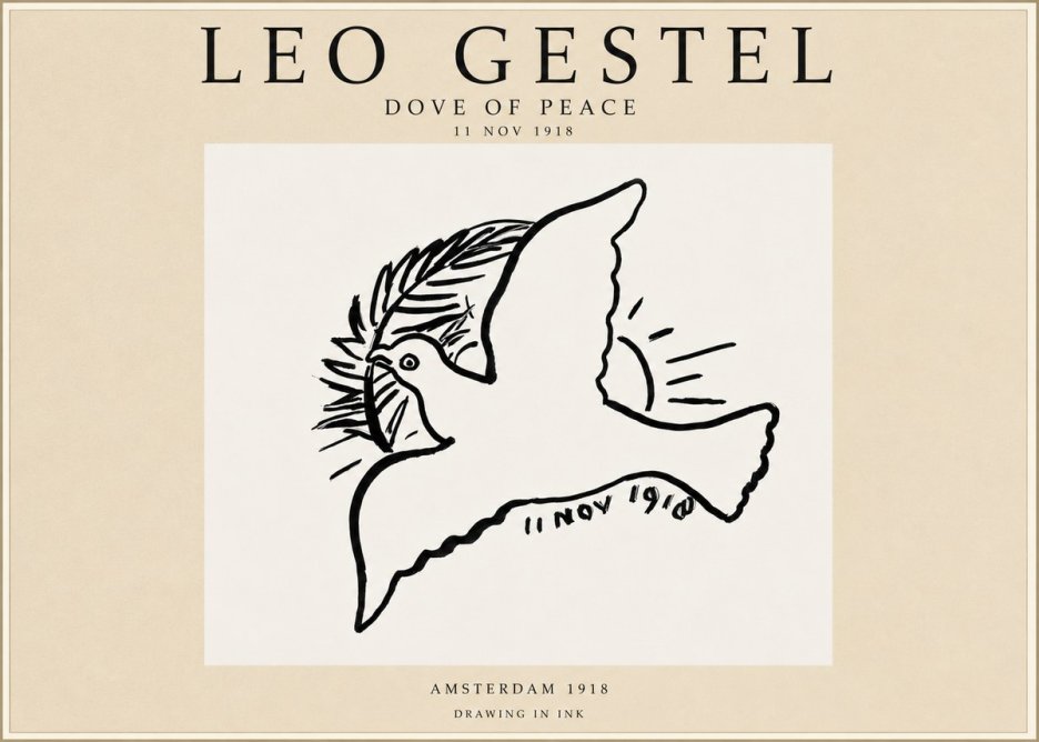 Leo Gestel Dove of Peace No3 - Poszter