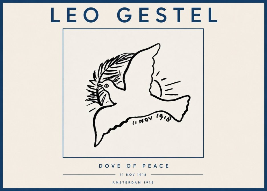 Leo Gestel Dove of Peace No4 - Poszter