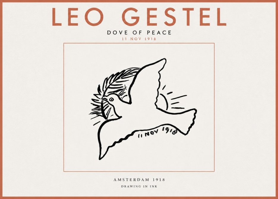 Leo Gestel Dove of Peace No5 - Poszter