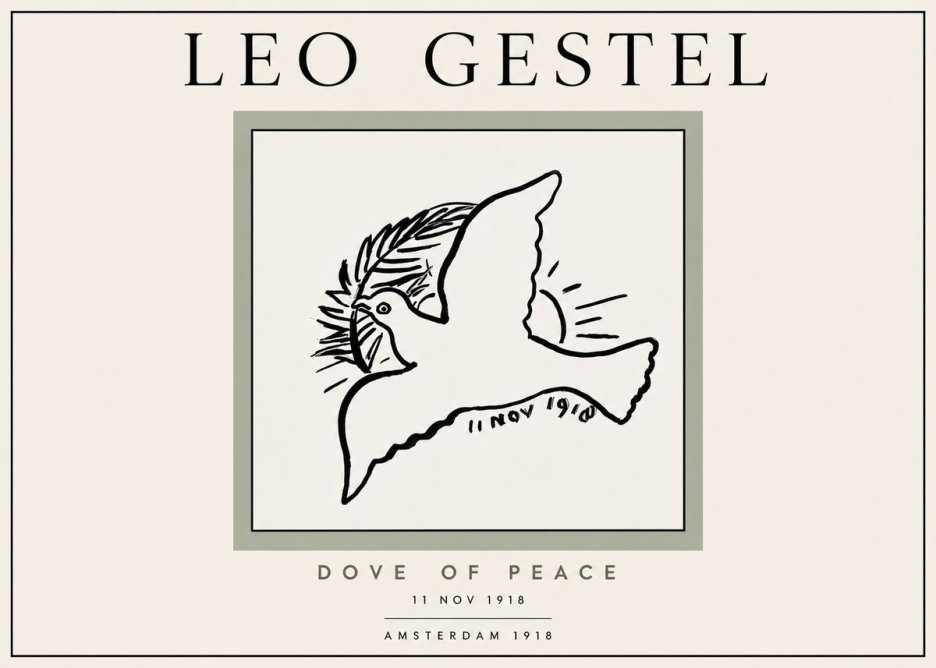 Leo Gestel Dove of Peace No6 - Poszter
