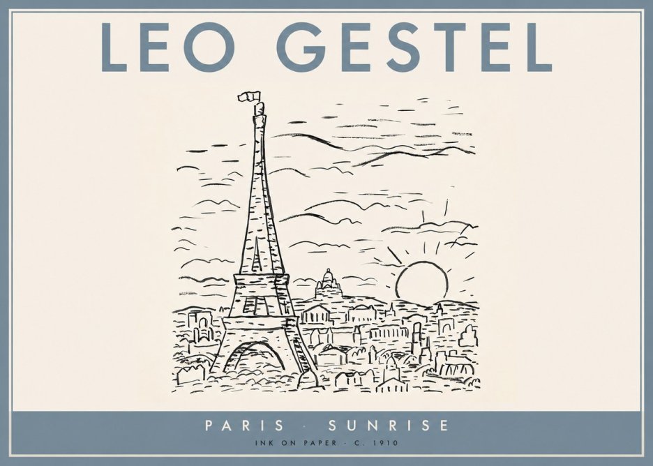Leo Gestel Paris Sunrise No2 - Poszter