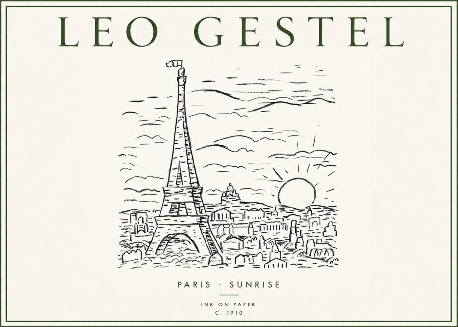 Leo Gestel Paris Sunrise No3 - Poszter