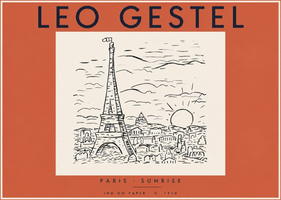 Leo Gestel Paris Sunrise No4 - Poszter