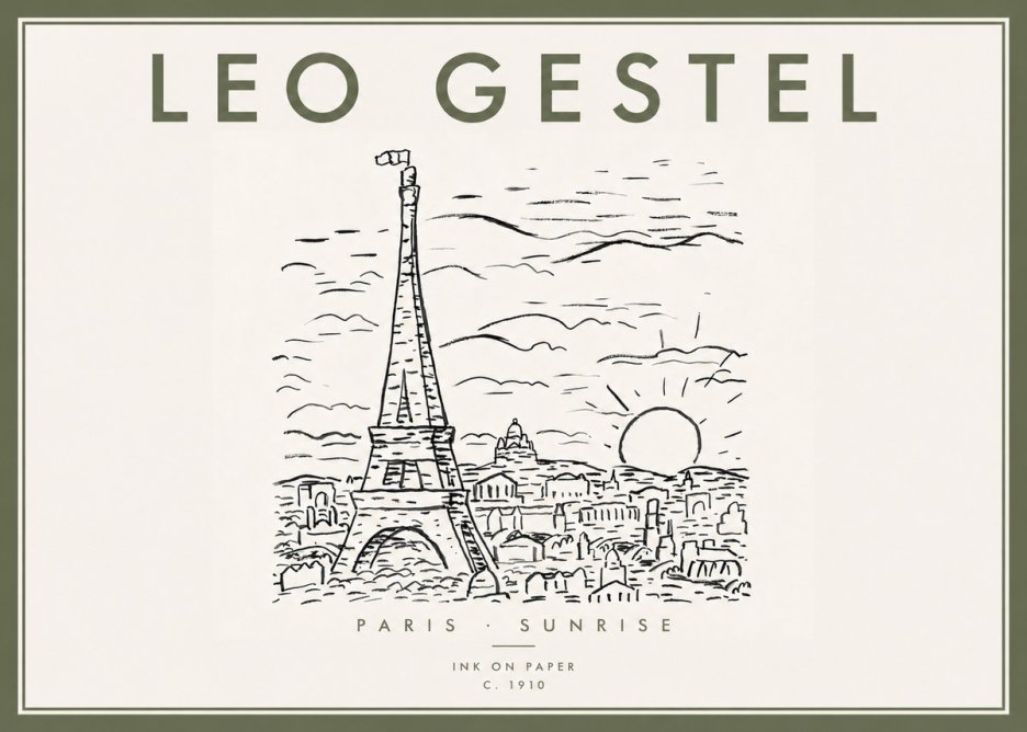 Leo Gestel Paris Sunrise No5 - Poszter
