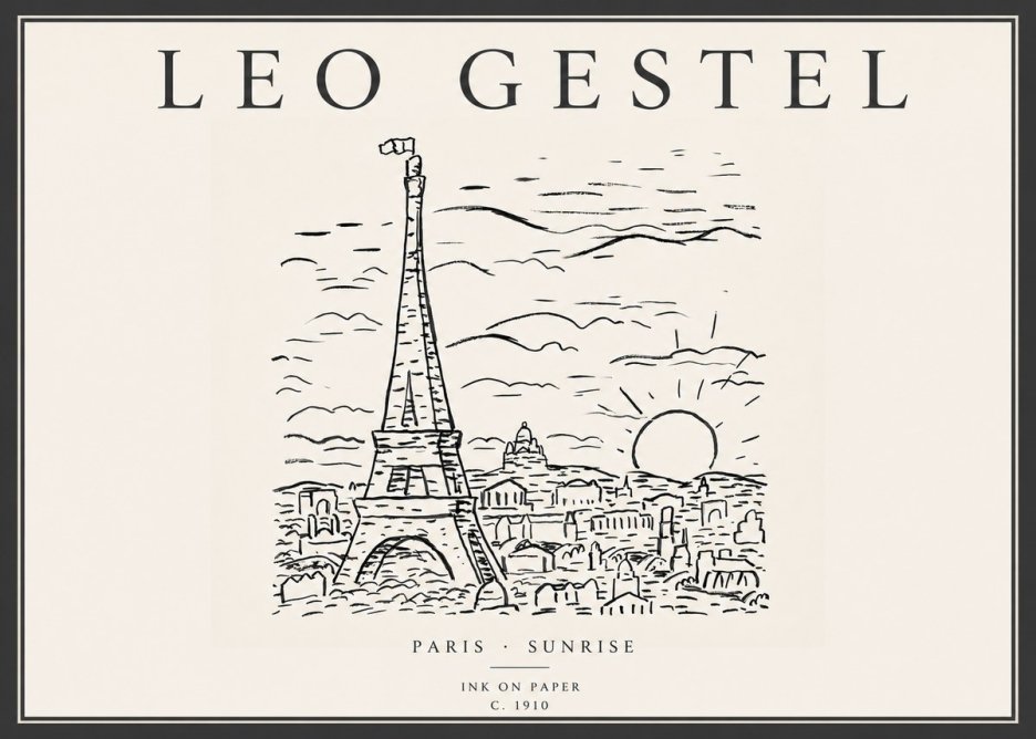 Leo Gestel Paris Sunrise No6 - Poszter