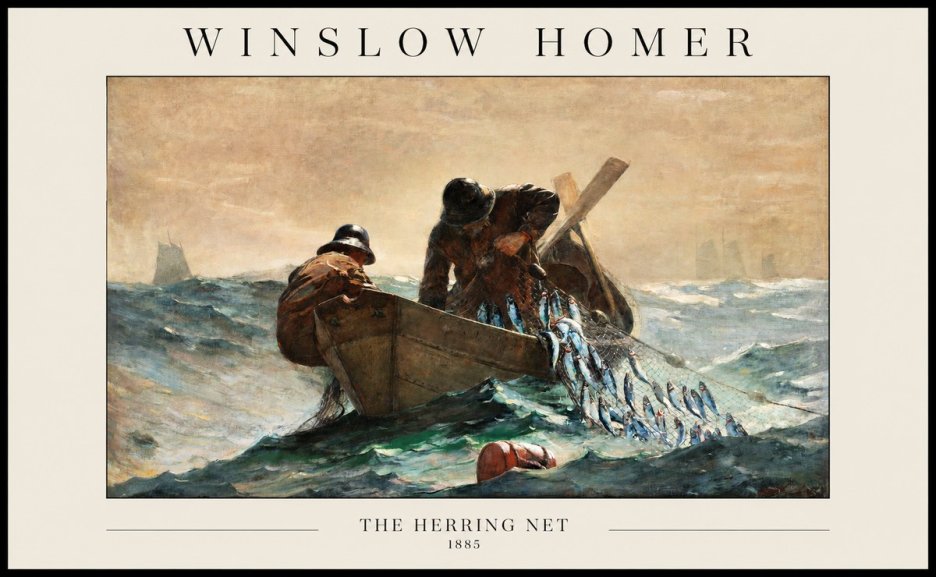 Winslow Homer The Herring Net I No1 - Poszter