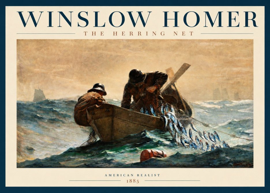 Winslow Homer The Herring Net I No2 - Poszter